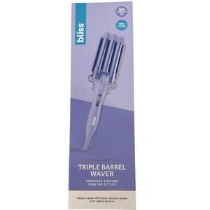 Bliss Triple Barrel Hair Waver 3 Barrel Curling Iron Beach Waves New in Box